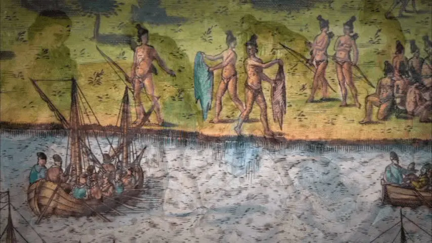 1562 Jean Ribault Explores Coast of Florida, Georgia and Carolinas