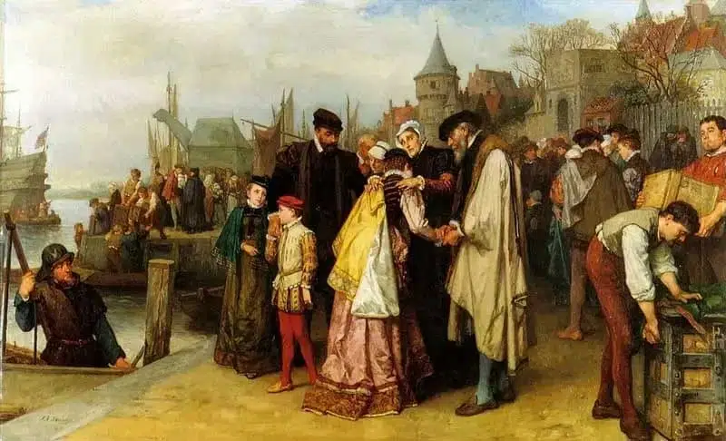 Emigration of the Huguenots 1566 by Jan Antoon Neuhuys