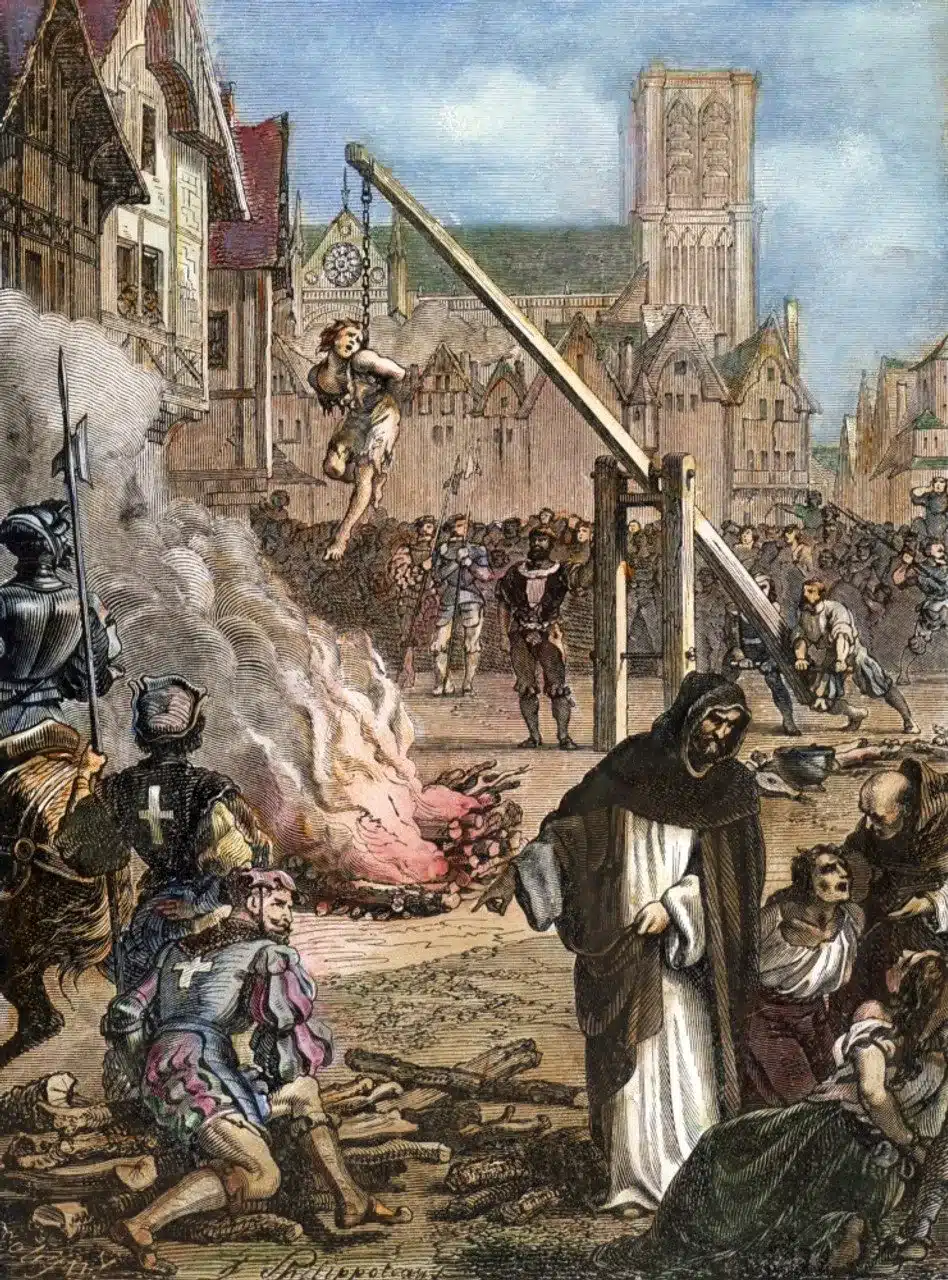 Persecution of Huguenots (French Protestants) in France by the Catholic Church.